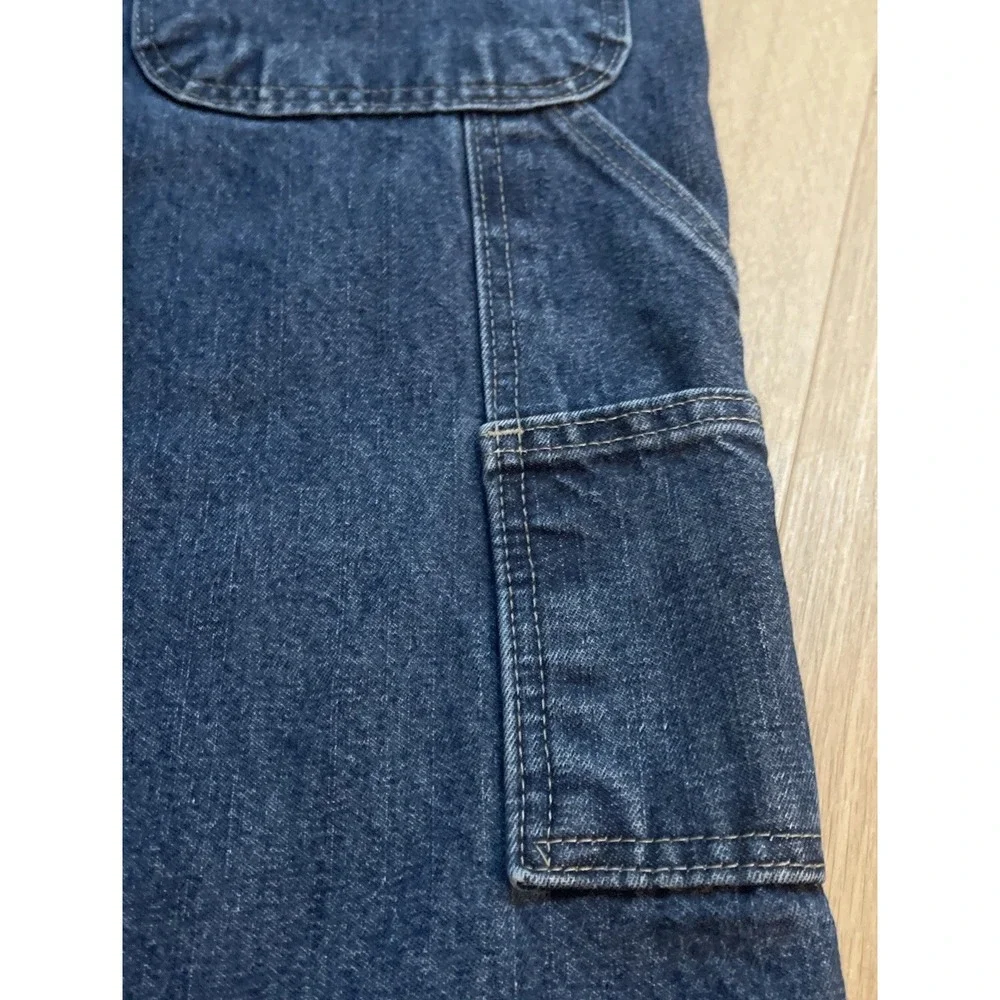 Wrangler Carpenter Jeans Men's 42x30 Blue Denim Straight Leg Pants